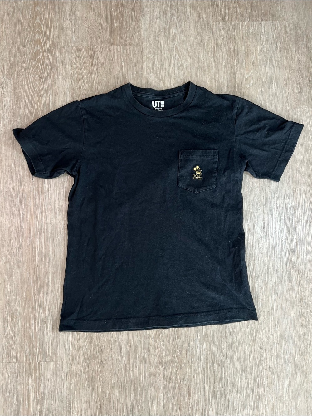 ♡ 4 for $40 ♡ Mickey Mouse Disney Basic Black Embroidered Tee